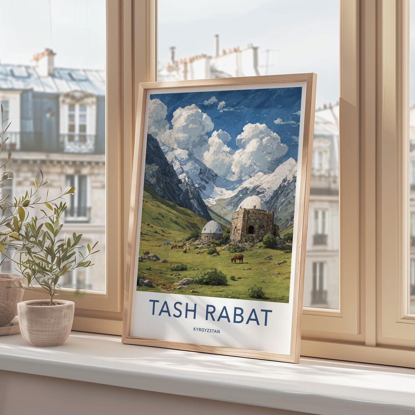 Tash Rabat Poster - Kyrgyzstan Travel Art - Ancient Stone Structure Home Decor
