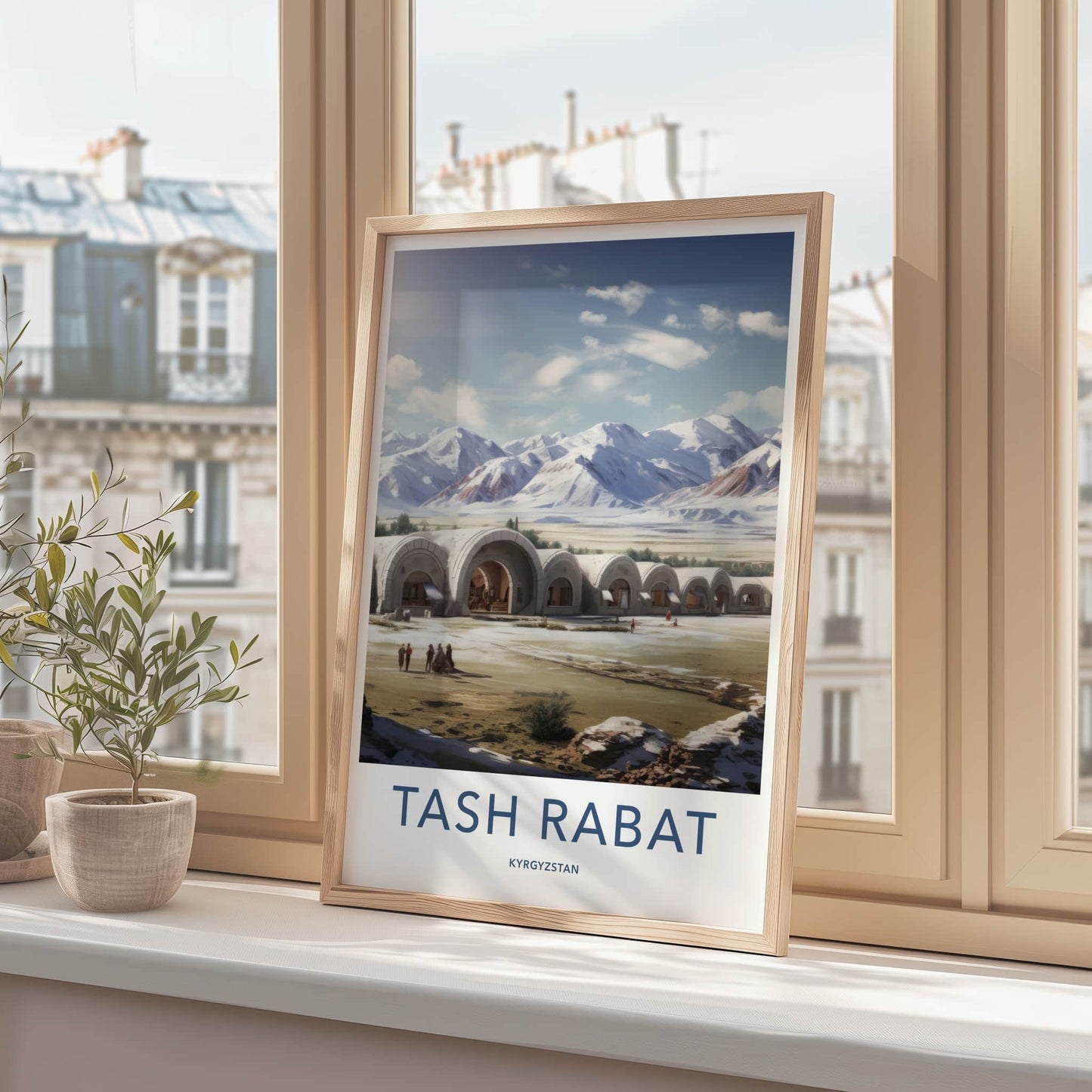 Tash Rabat Poster - Kyrgyzstan Travel Art - Arched Stone Caravanserai Home Decor
