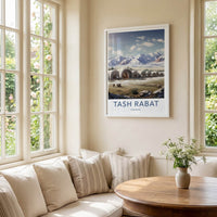 Tash Rabat Poster - Kyrgyzstan Travel Art - Arched Stone Caravanserai Home Decor