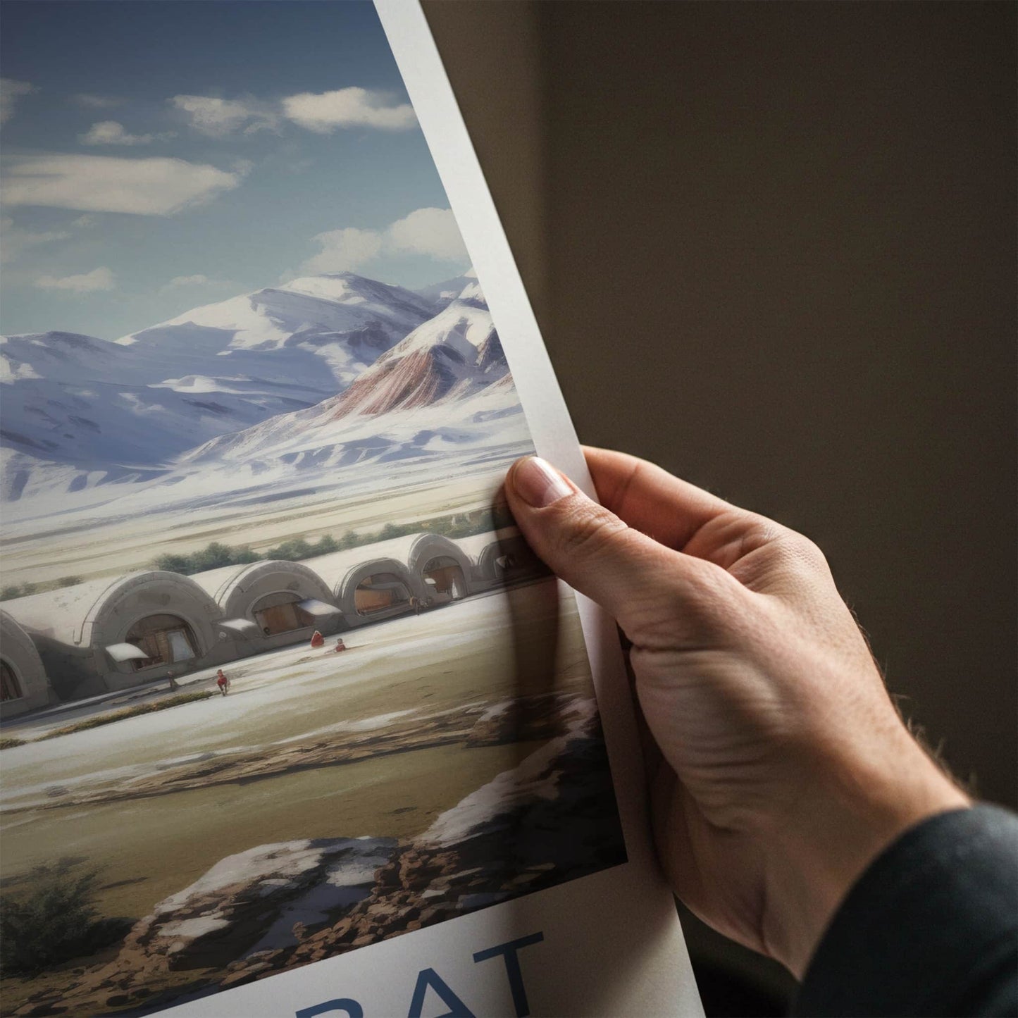 Tash Rabat Poster - Kyrgyzstan Travel Art - Arched Stone Caravanserai Home Decor