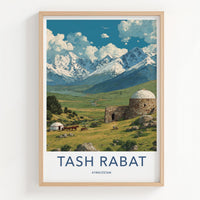 Tash Rabat Poster - Kyrgyzstan Travel Art - Stone Caravanserai Valley Home Decor