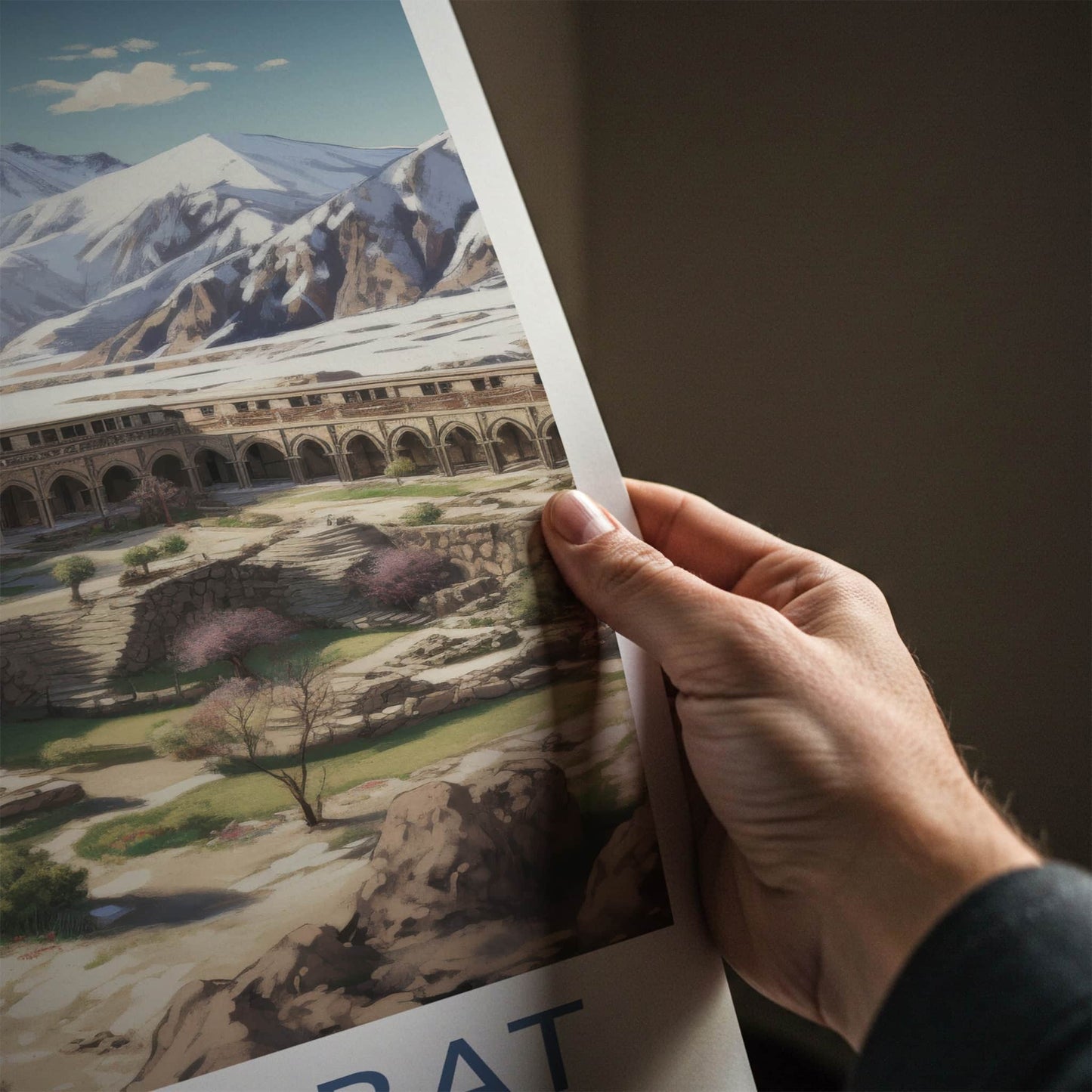 Tash Rabat Poster - Kyrgyzstan Wall Art - Ancient Caravanserai Mountains Gift