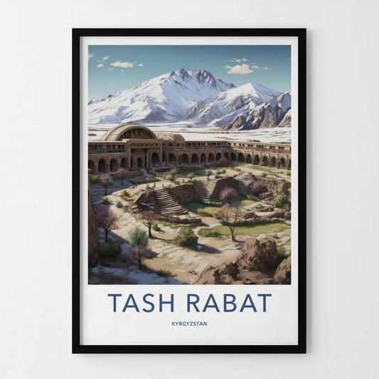 Tash Rabat Poster - Kyrgyzstan Wall Art - Ancient Caravanserai Mountains Gift