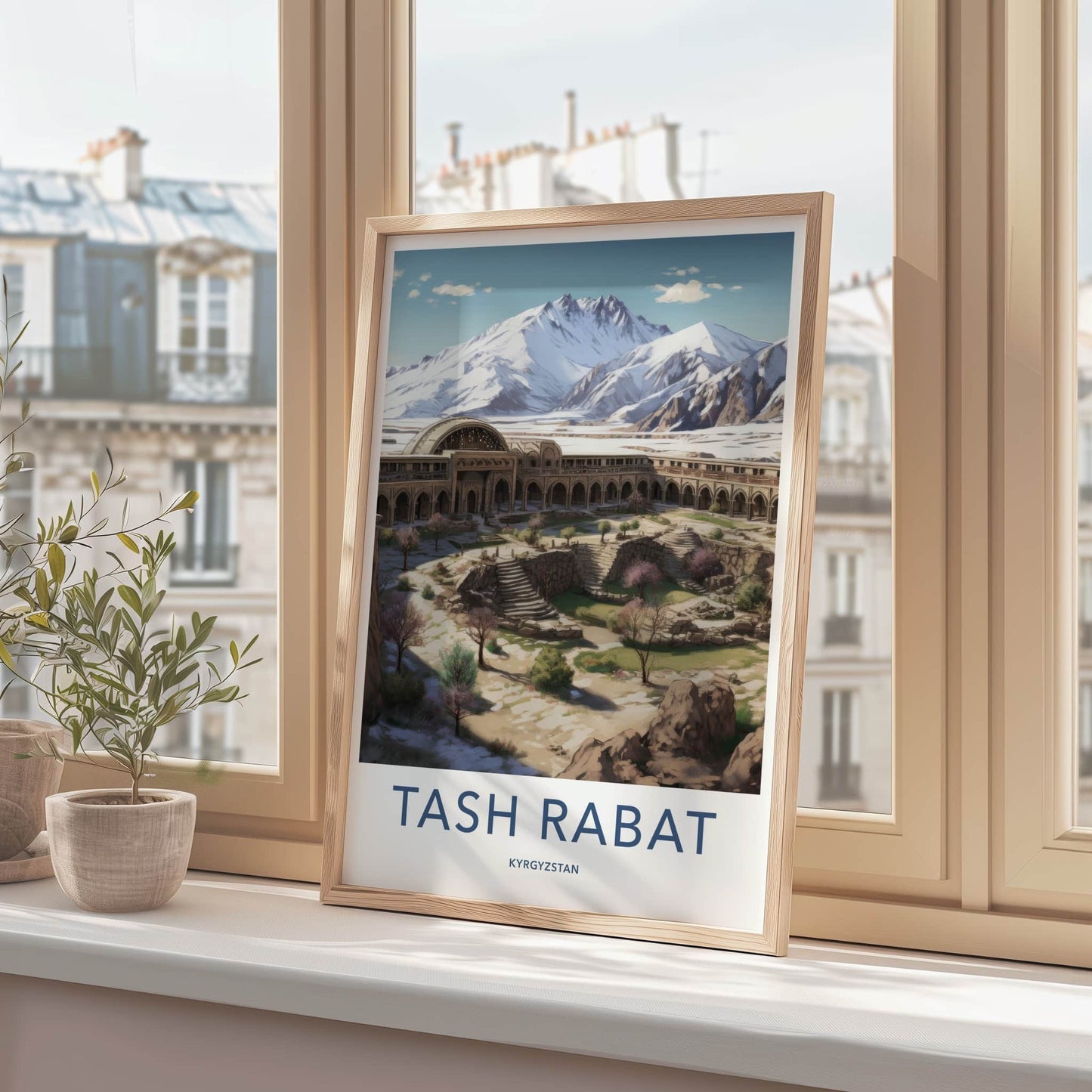 Tash Rabat Poster - Kyrgyzstan Wall Art - Ancient Caravanserai Mountains Gift