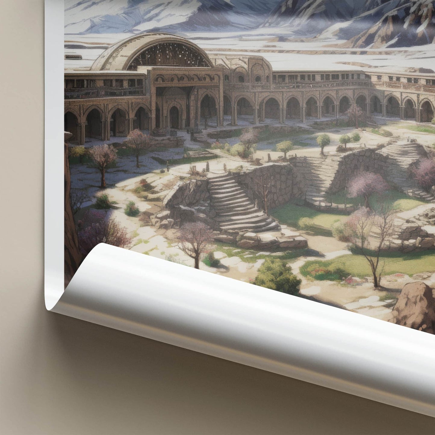 Tash Rabat Poster - Kyrgyzstan Wall Art - Ancient Caravanserai Mountains Gift