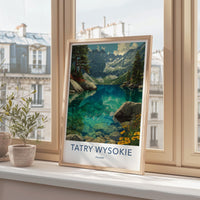 Tatry Wysokie Poster - Poland Travel Art - Clear Mountain Lake Home Decor