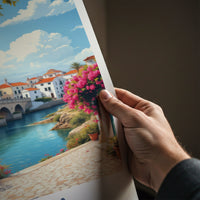 Tavira Poster - Portugal Art Print - Historic Stone Bridge Wall Decor