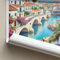 Tavira Poster - Portugal Travel Art - Arched Bridge Water Home Decor