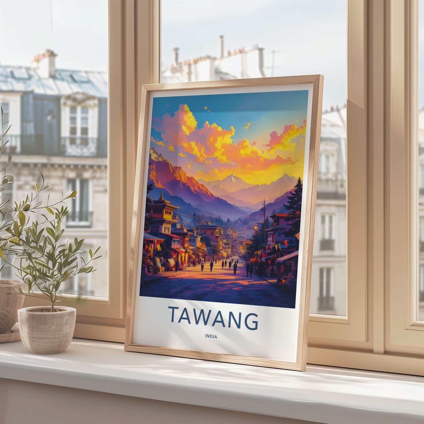 Tawang Poster - India Art Print - Arunachal Pradesh Buddhist Wall Decor