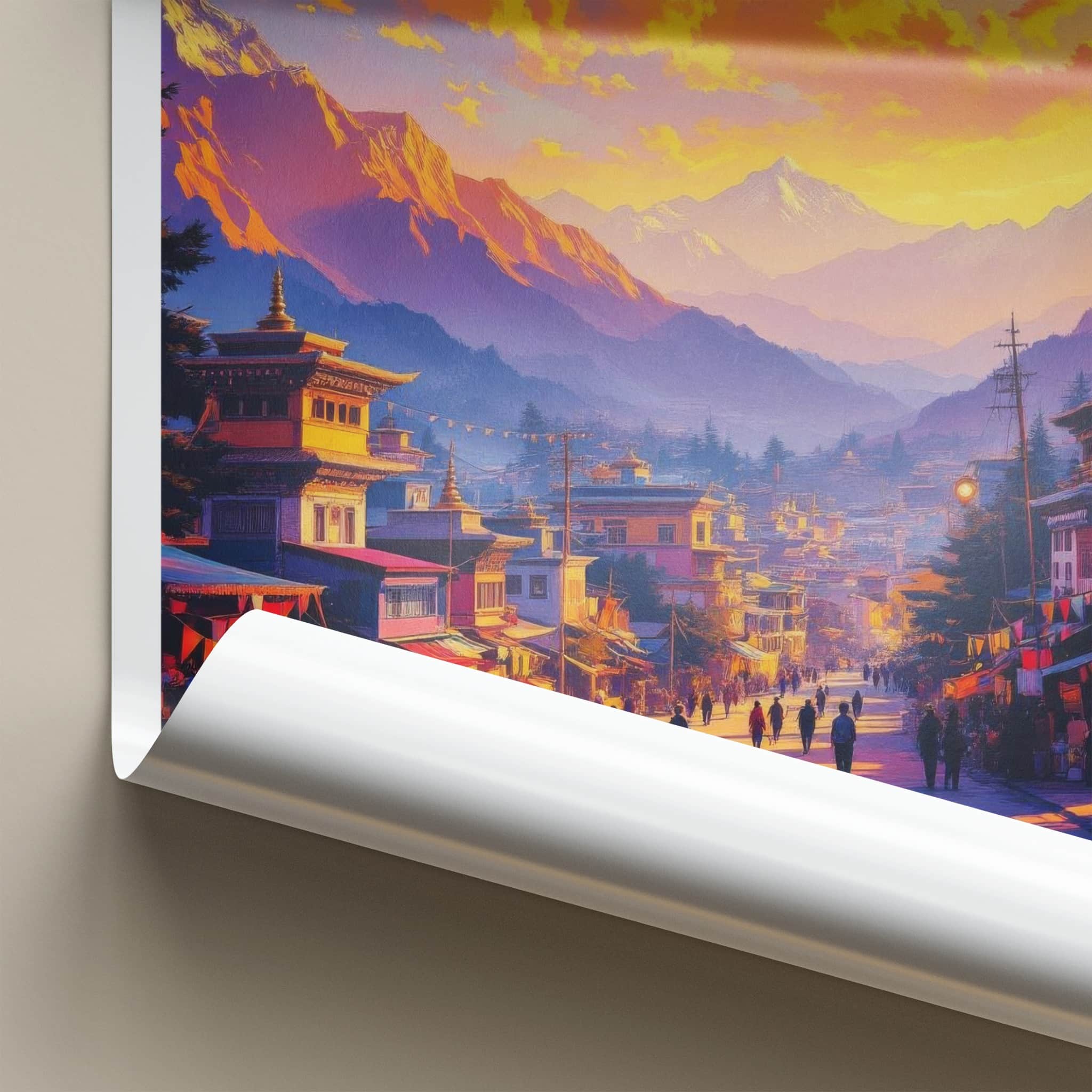 Tawang Poster - India Art Print - Arunachal Pradesh Buddhist Wall Decor