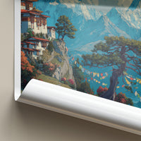 Tawang Poster - India Arunachal Pradesh Monastery Trees Wall Art