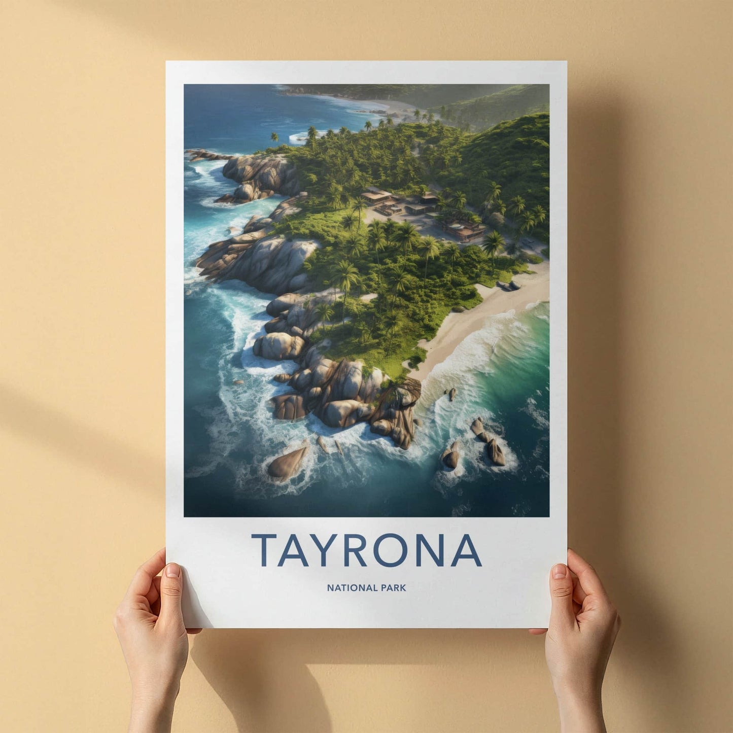 Tayrona National Park Poster - Colombia Travel Art - Rocky Shoreline View Home Decor