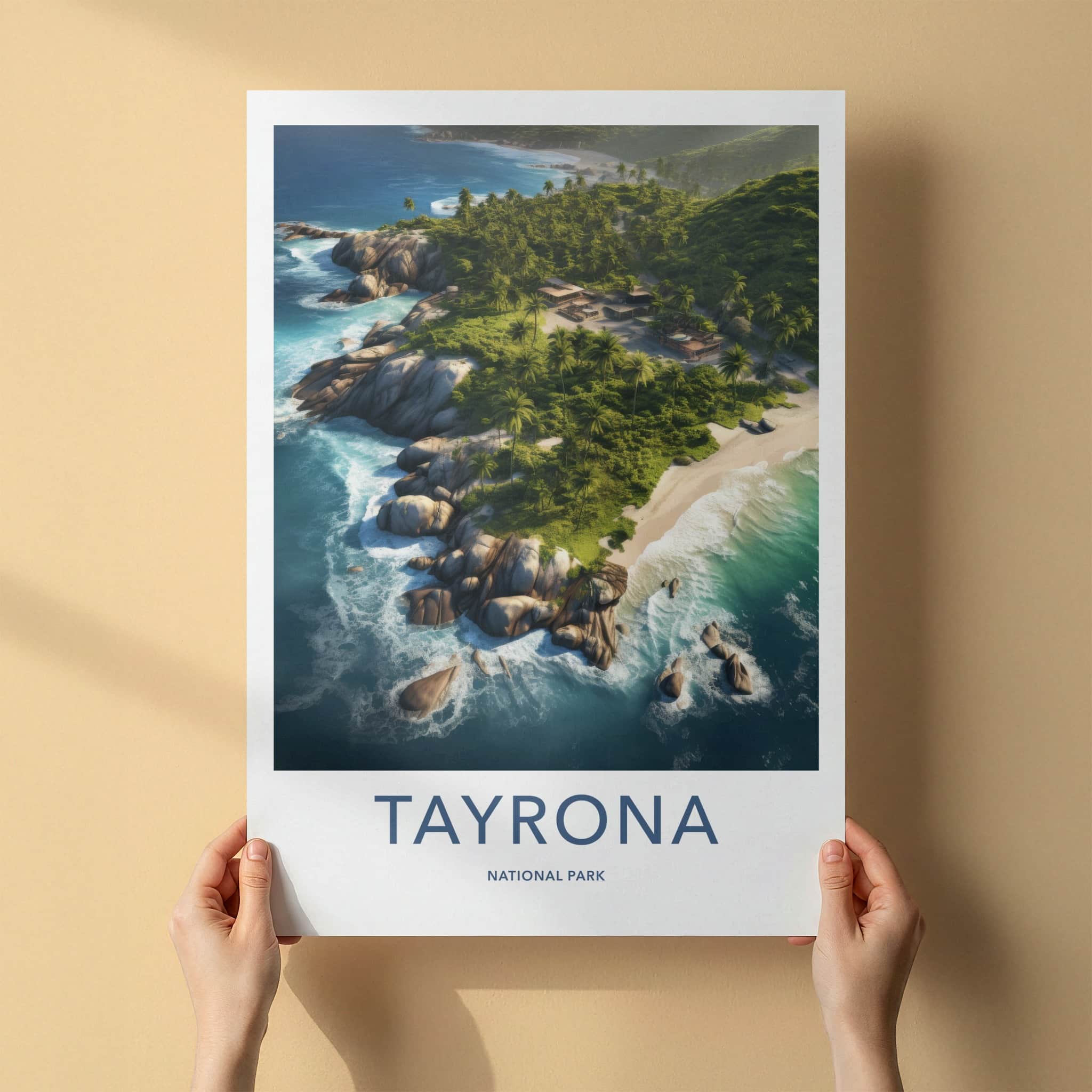 Tayrona National Park Poster - Colombia Travel Art - Rocky Shoreline View Home Decor