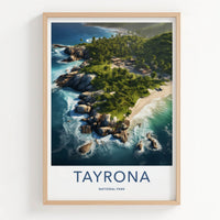 Tayrona National Park Poster - Colombia Travel Art - Rocky Shoreline View Home Decor