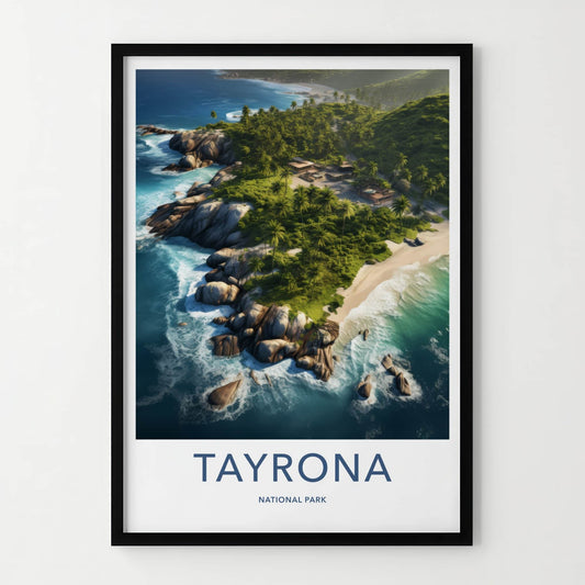 Tayrona National Park Poster - Colombia Travel Art - Rocky Shoreline View Home Decor