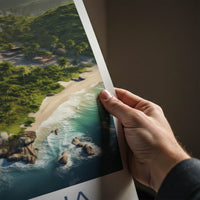 Tayrona National Park Poster - Colombia Travel Art - Rocky Shoreline View Home Decor