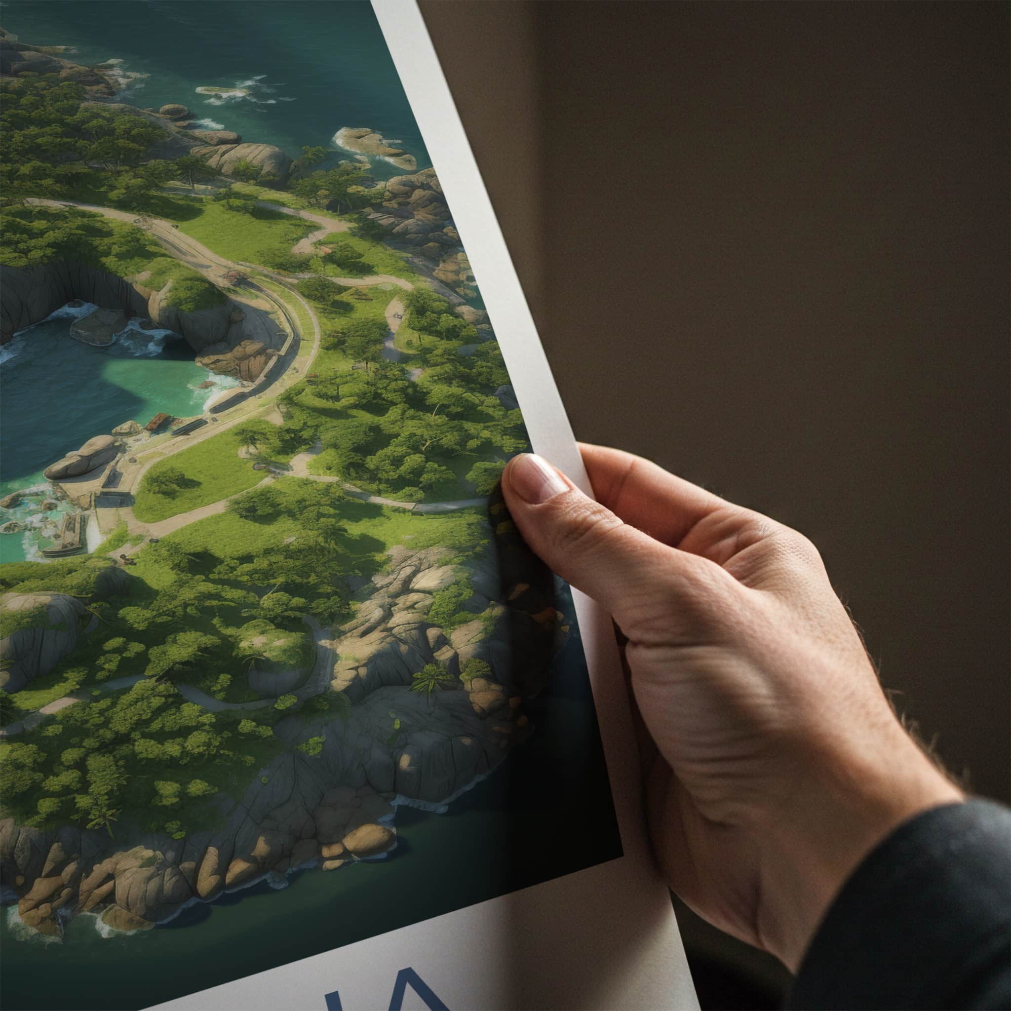 Tayrona National Park Poster - Colombia Wall Art - Circular Lagoon Overlook Gift