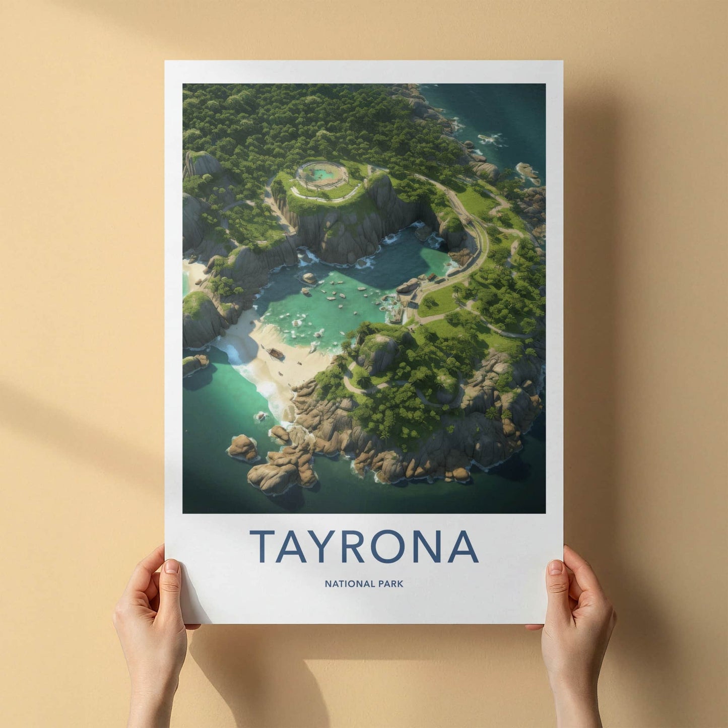 Tayrona National Park Poster - Colombia Wall Art - Circular Lagoon Overlook Gift