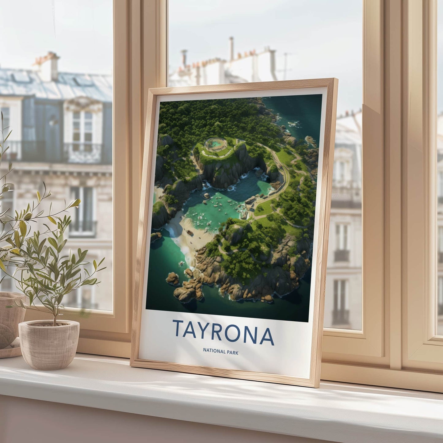 Tayrona National Park Poster - Colombia Wall Art - Circular Lagoon Overlook Gift