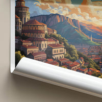 Tbilisi Poster - Georgia Travel Art - Historic City Panorama Home Decor