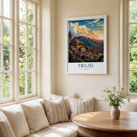 Tbilisi Poster - Georgia Travel Art - Historic City Panorama Home Decor