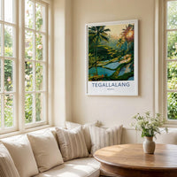 Tegalalang Poster - Indonesia Travel Art - Lush Palm Terraces Home Decor