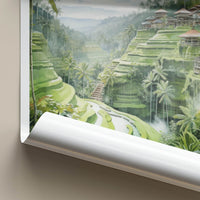 TEGALALANG Poster - Indonesia Travel Art - Lush Valley Terraces Home Decor