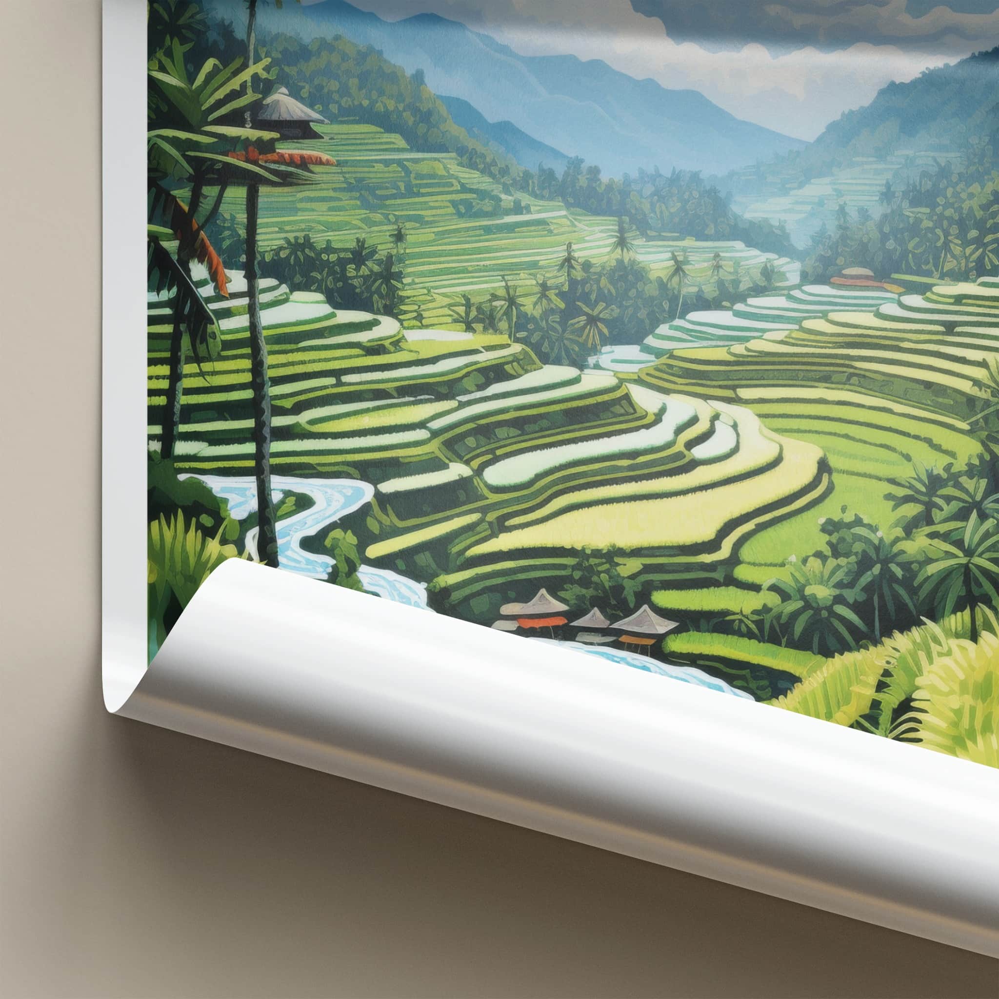 Tegalalang Poster - Indonesia Wall Art - Lush Rice Terraces Home Decor