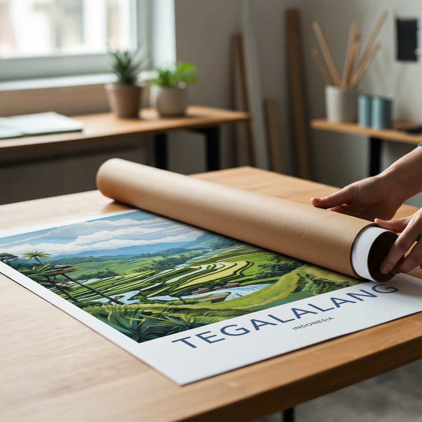 Tegalalang Poster - Indonesia Wall Art - Lush Rice Terraces Home Decor