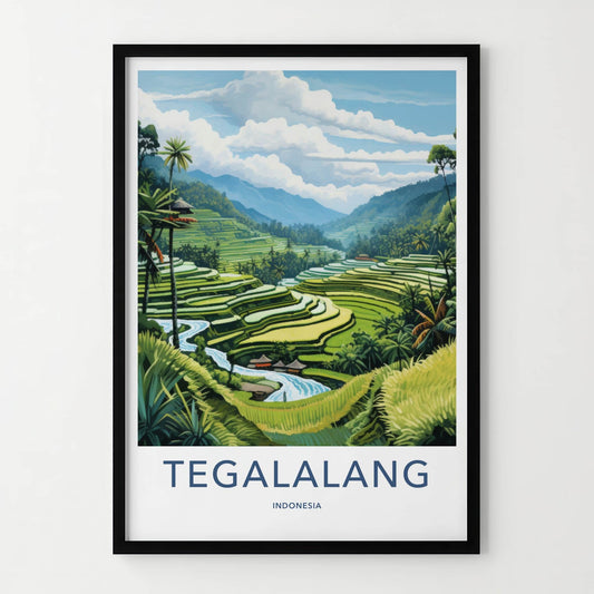 Tegalalang Poster - Indonesia Wall Art - Lush Rice Terraces Home Decor