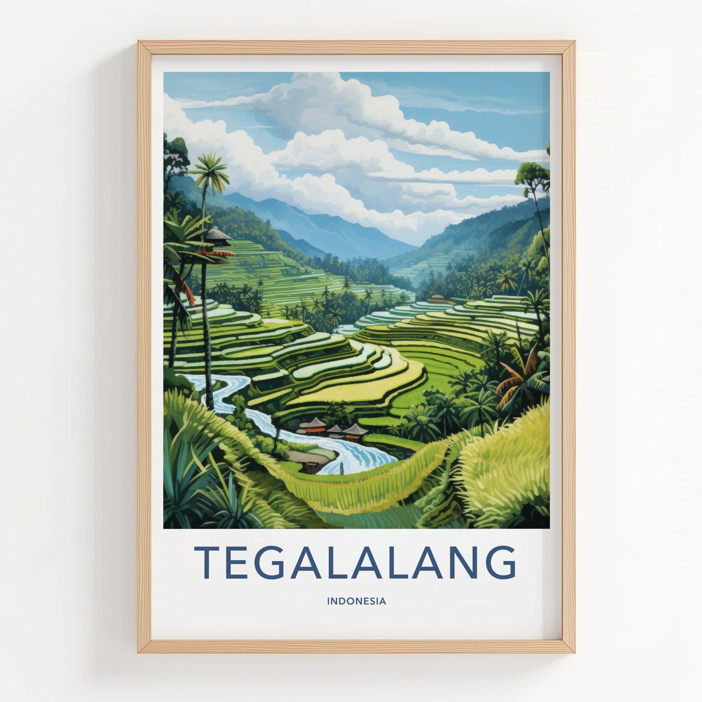 Tegalalang Poster - Indonesia Wall Art - Lush Rice Terraces Home Decor