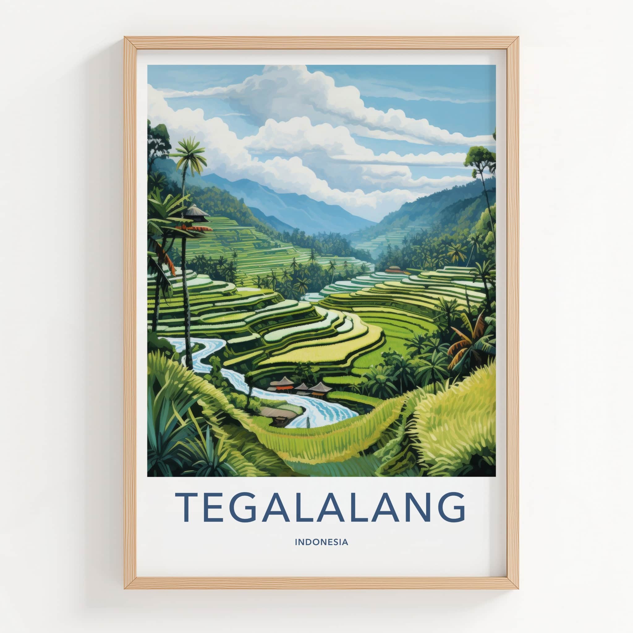 Tegalalang Poster - Indonesia Wall Art - Lush Rice Terraces Home Decor