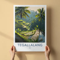 Tegallalang Poster - Indonesia Art Print - Lush Green Terraces Wall Decor