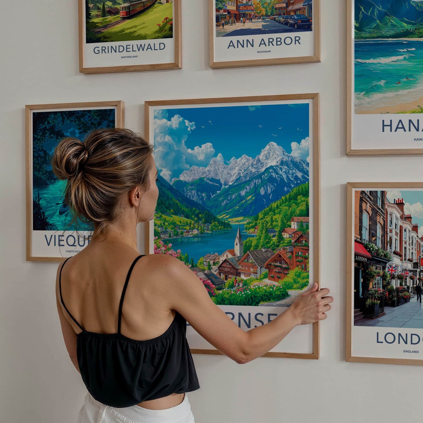 Tegernsee Poster - Germany Travel Art - Charming Mountain Village Home Decor