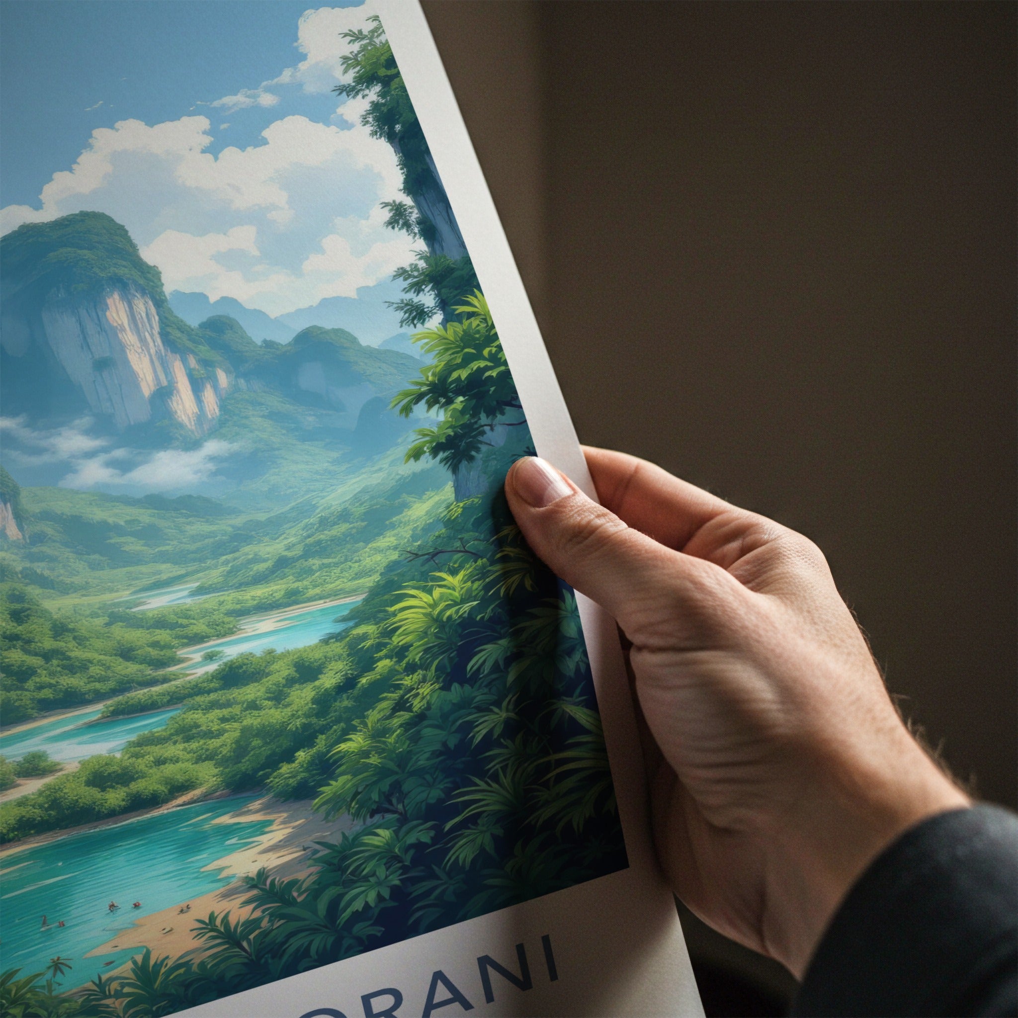 Than Bok Khorani Poster - Thailand Travel Art - Lush Tropical Karst Home Decor