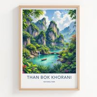 Than Bok Khorani Poster - Thailand Wall Art - Lush Karst River Asia