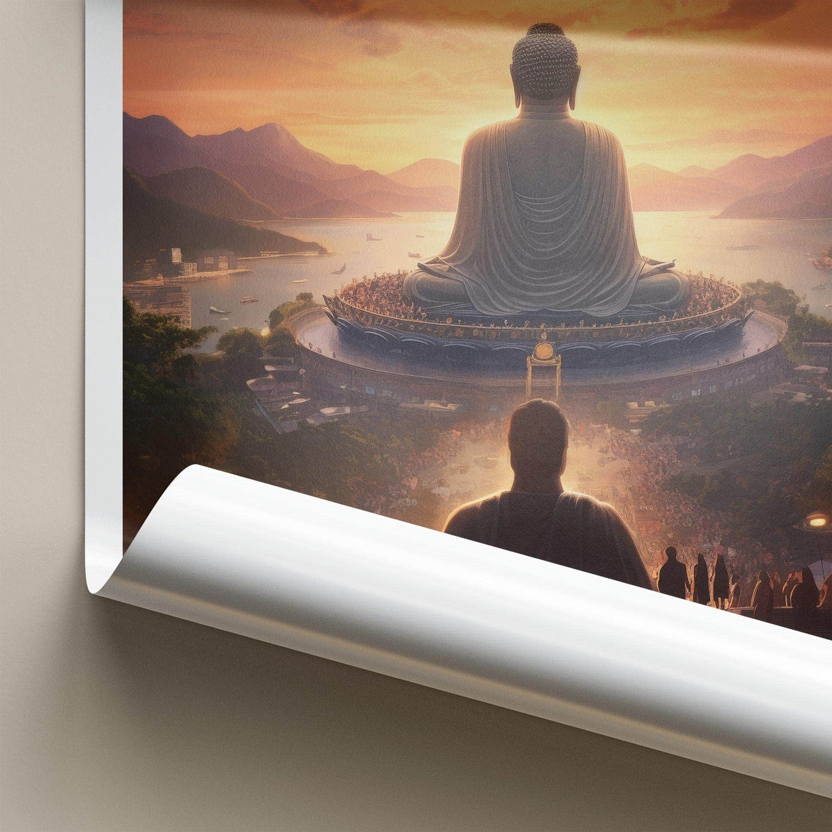 Tian Tan Poster - Hong Kong Wall Art Featuring Great Buddha Artwork