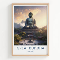 Tian Tan Poster - Hong Kong Wall Art Featuring Great Buddha Statue