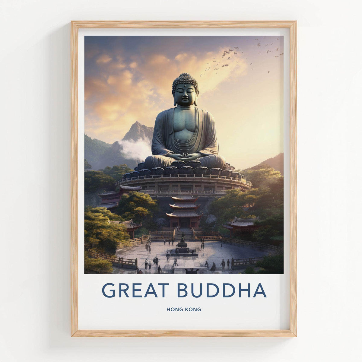 Tian Tan Poster - Hong Kong Wall Art Featuring Great Buddha Statue