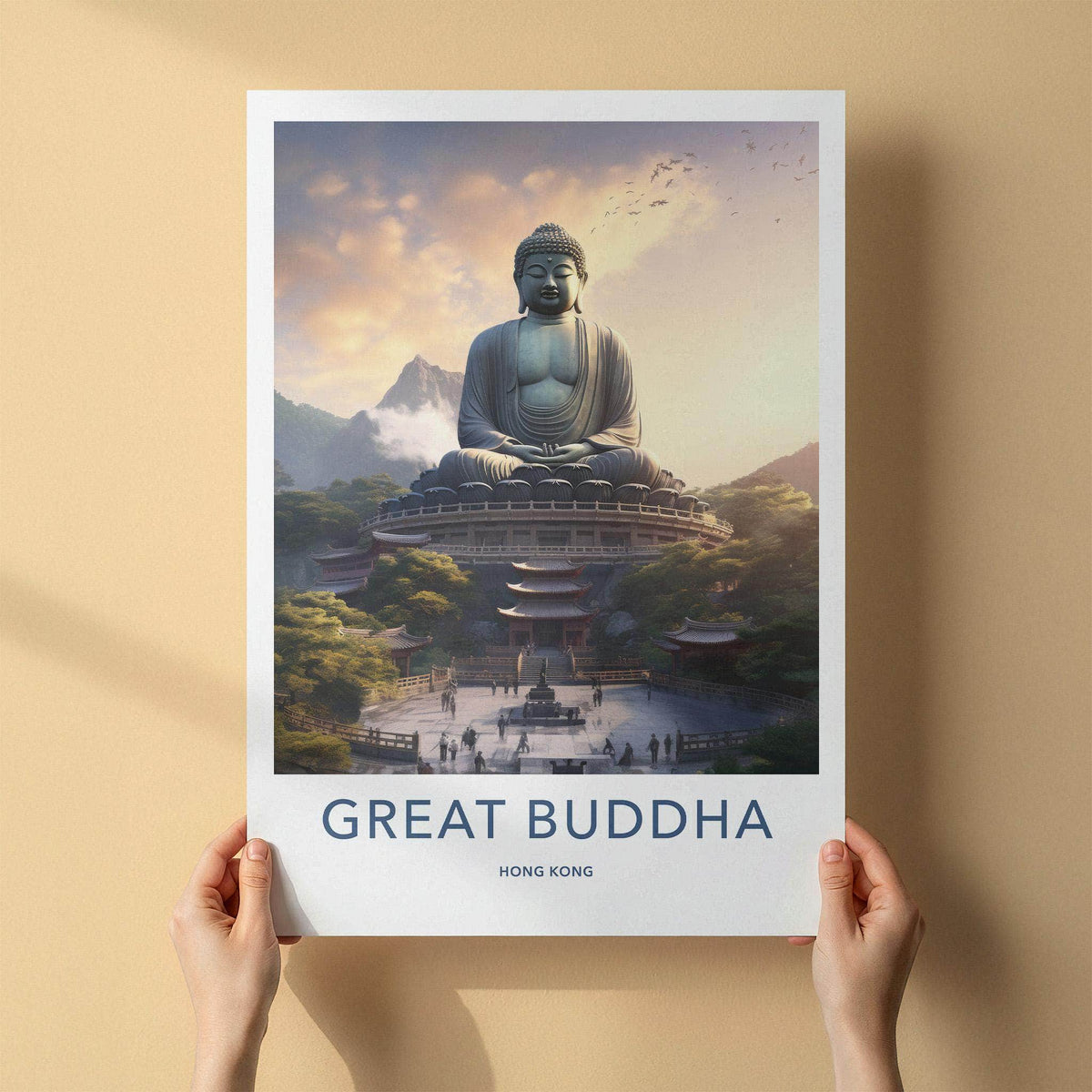 Tian Tan Poster - Hong Kong Wall Art Featuring Great Buddha Statue