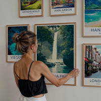 Tibumana Falls Poster - Indonesia Travel Art - Lush Jungle Waterfall Home Decor