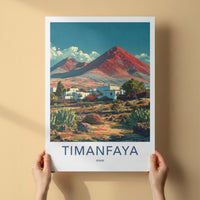 Timanfaya Poster - Spain Travel Art - Red Mountain Village Home Decor