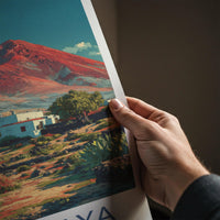 Timanfaya Poster - Spain Travel Art - Red Mountain Village Home Decor
