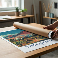 Timanfaya Poster - Spain Travel Art - Red Mountain Village Home Decor