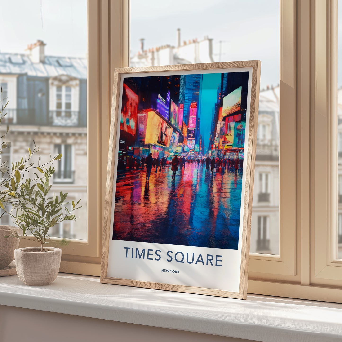 Times Square Poster - New York Wall Art - Vibrant City Night Home Decor