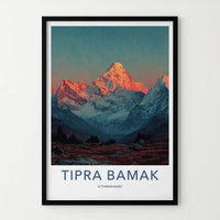 Tipra Bamak Poster - India Travel Art - Uttarakhand Sunrise Summit Wall Decor