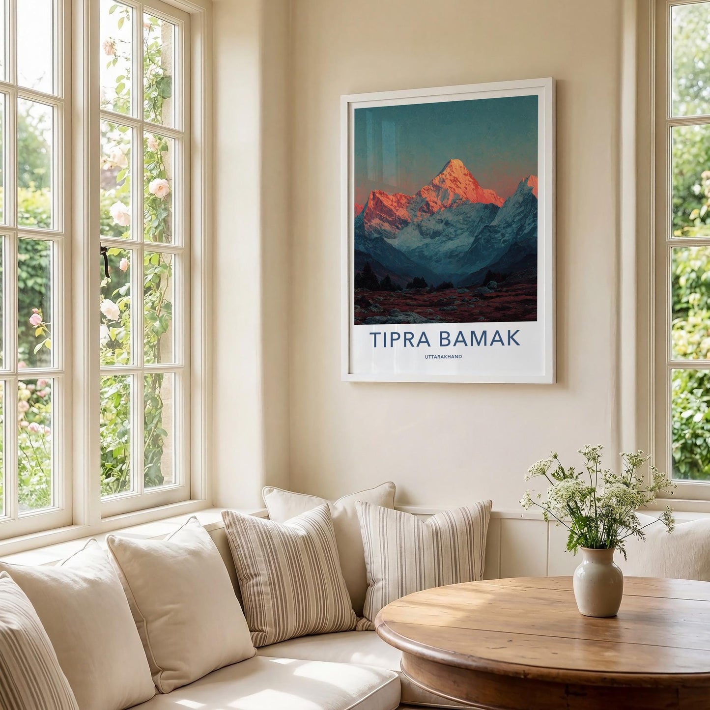 Tipra Bamak Poster - India Travel Art - Uttarakhand Sunrise Summit Wall Decor