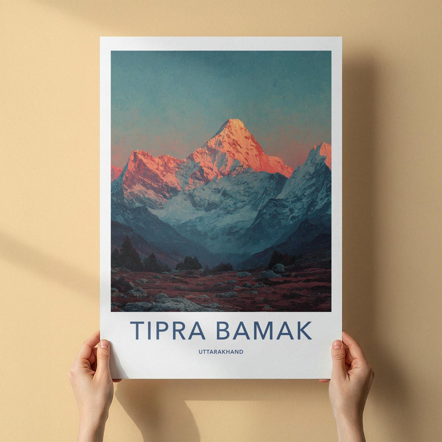 Tipra Bamak Poster - India Travel Art - Uttarakhand Sunrise Summit Wall Decor