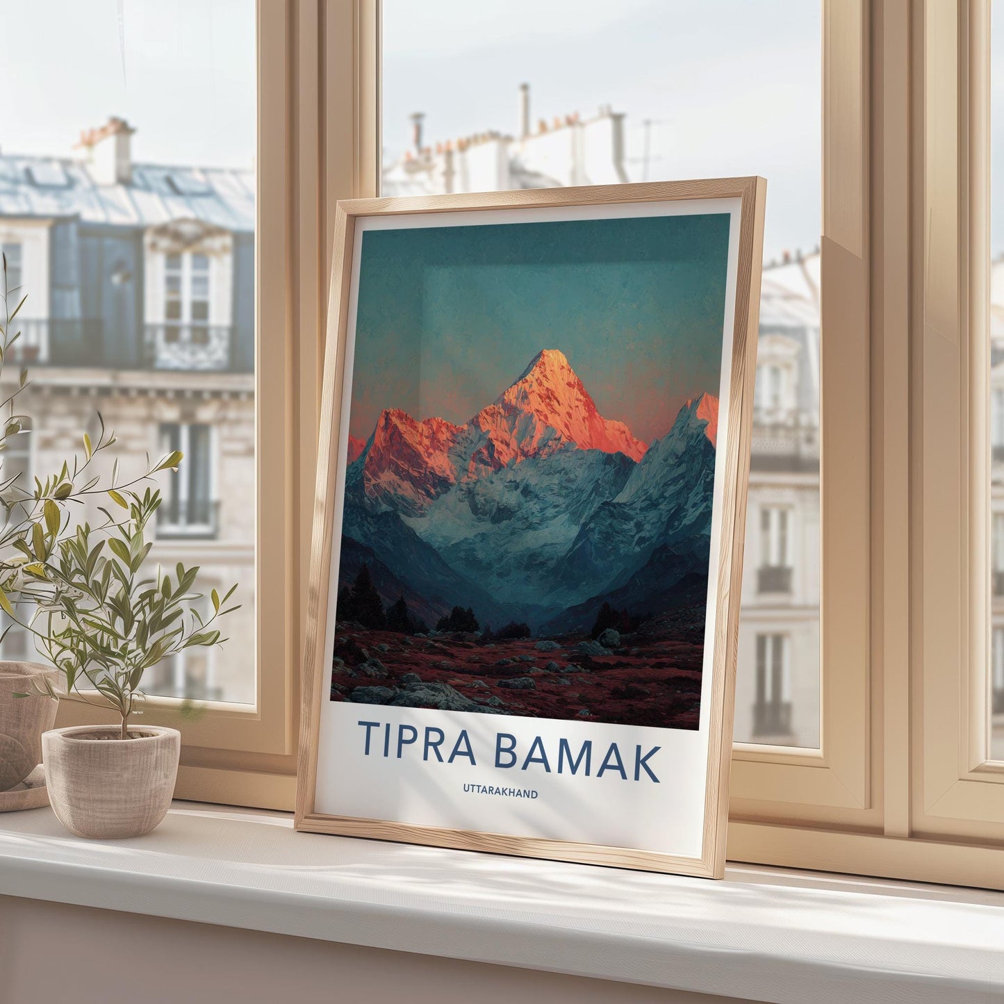 Tipra Bamak Poster - India Travel Art - Uttarakhand Sunrise Summit Wall Decor