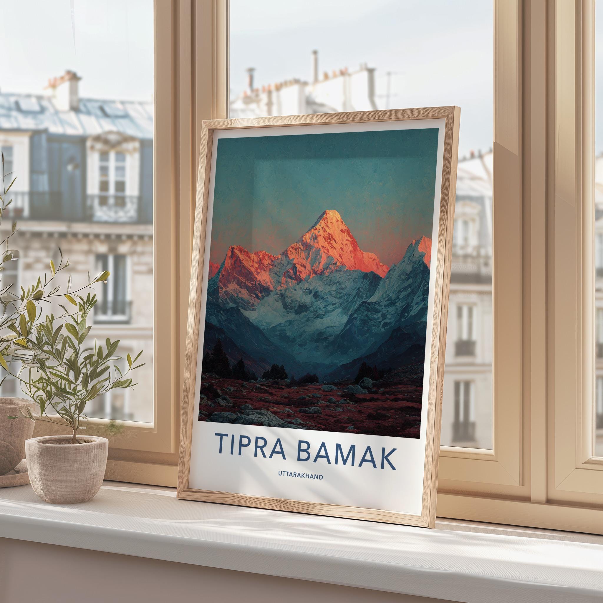 Tipra Bamak Poster - India Travel Art - Uttarakhand Sunrise Summit Wall Decor